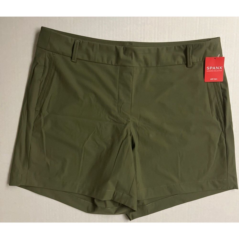 Spanx Womens Sz Large L Sunshine Shorts 6" Sunkissed Canopy Green $78+